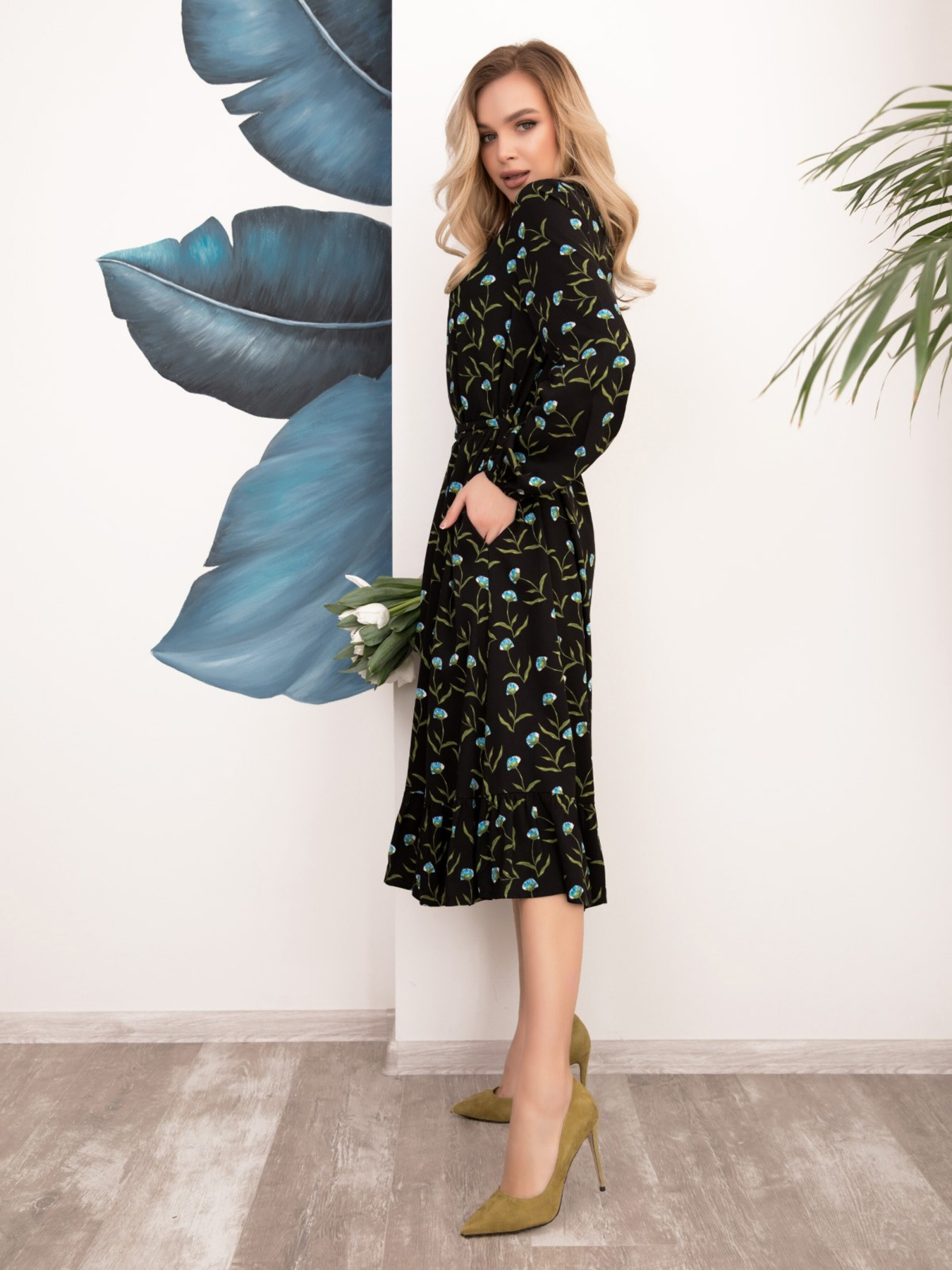 Сукня міді ISSA Plus модель 12532_black Фото