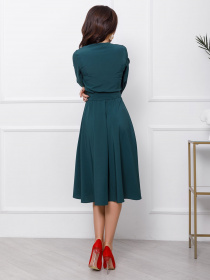 Сукня міді ISSA Plus модель 12417_green Фото