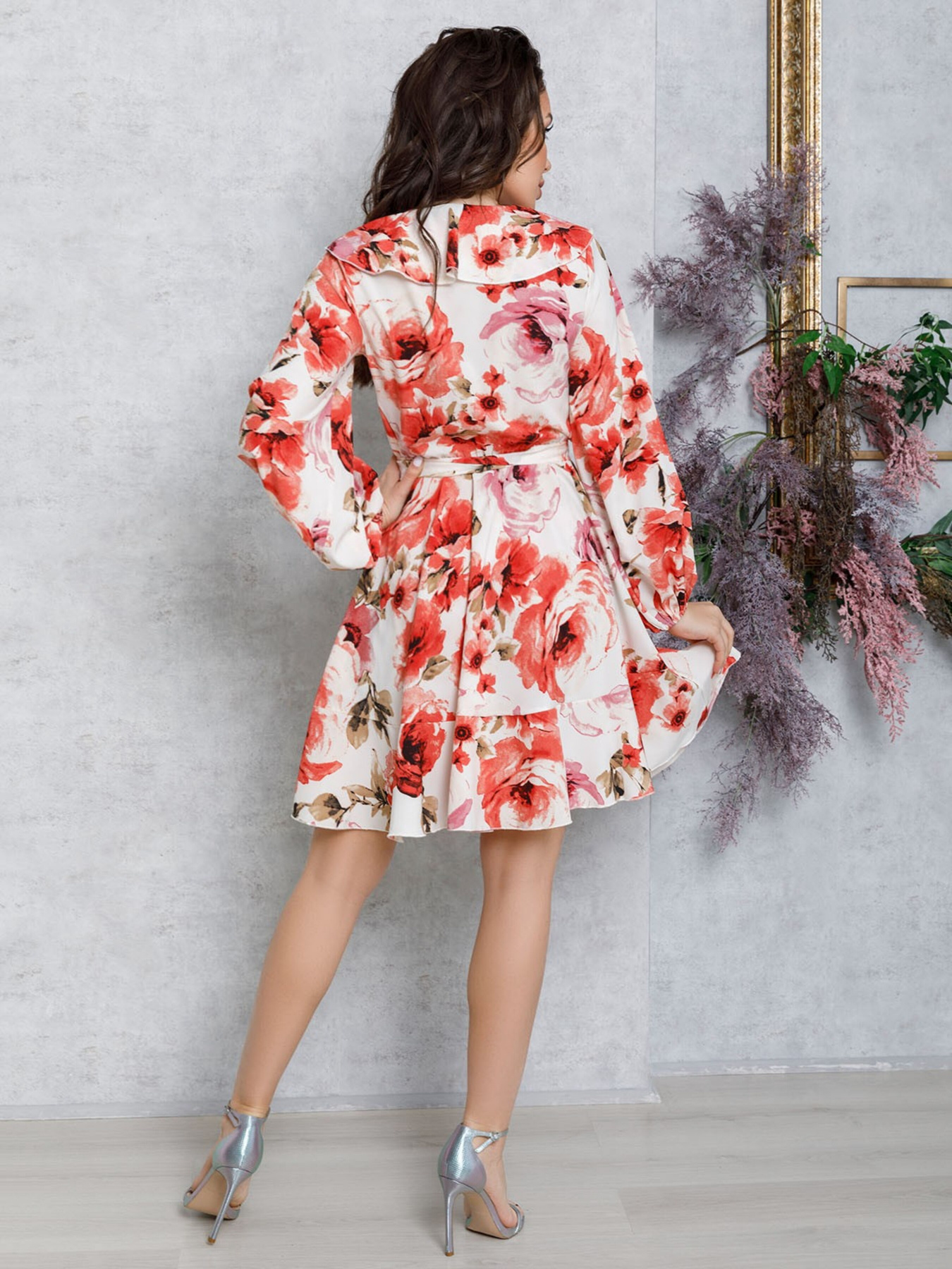 Сукня міні ISSA Plus модель 12589_multicolor Фото