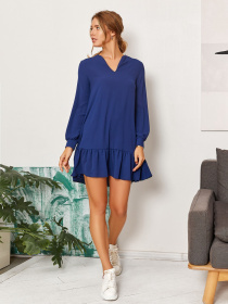 Сукня міні ISSA Plus модель 12848_blue Фото