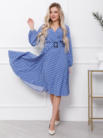 Сукня міді ISSA Plus модель 12415_lightblue - фото