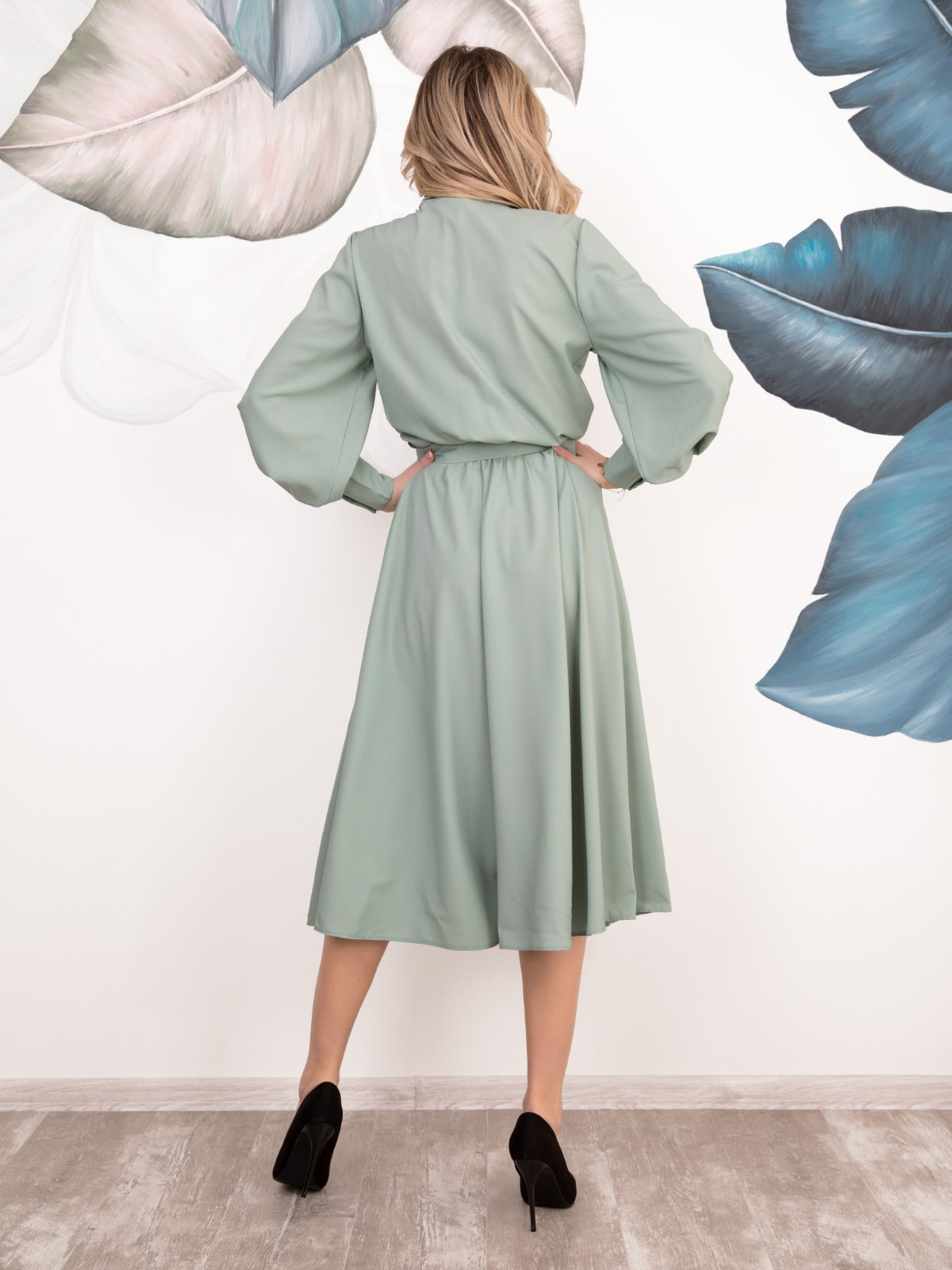 Сукня міді ISSA Plus модель 12165_mint Фото