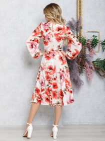 Сукня міді ISSA Plus модель 12564_multicolor Фото