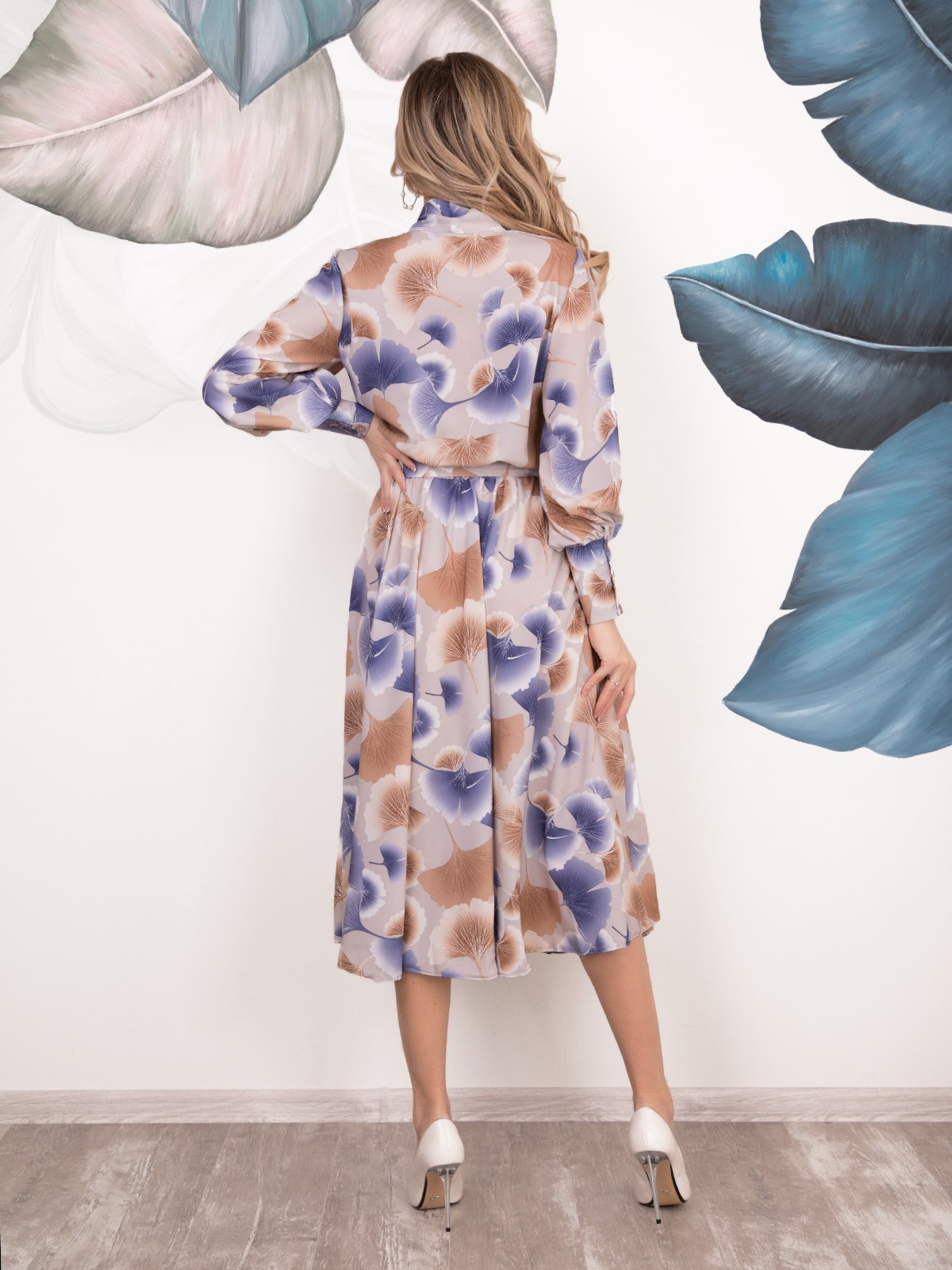 Сукня міді ISSA Plus модель 12542_multicolor Фото