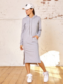 Сукня міді ISSA Plus модель 11409_grey Фото