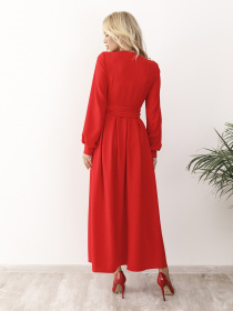 Платье макси ISSA Plus модель 12229_red Фото