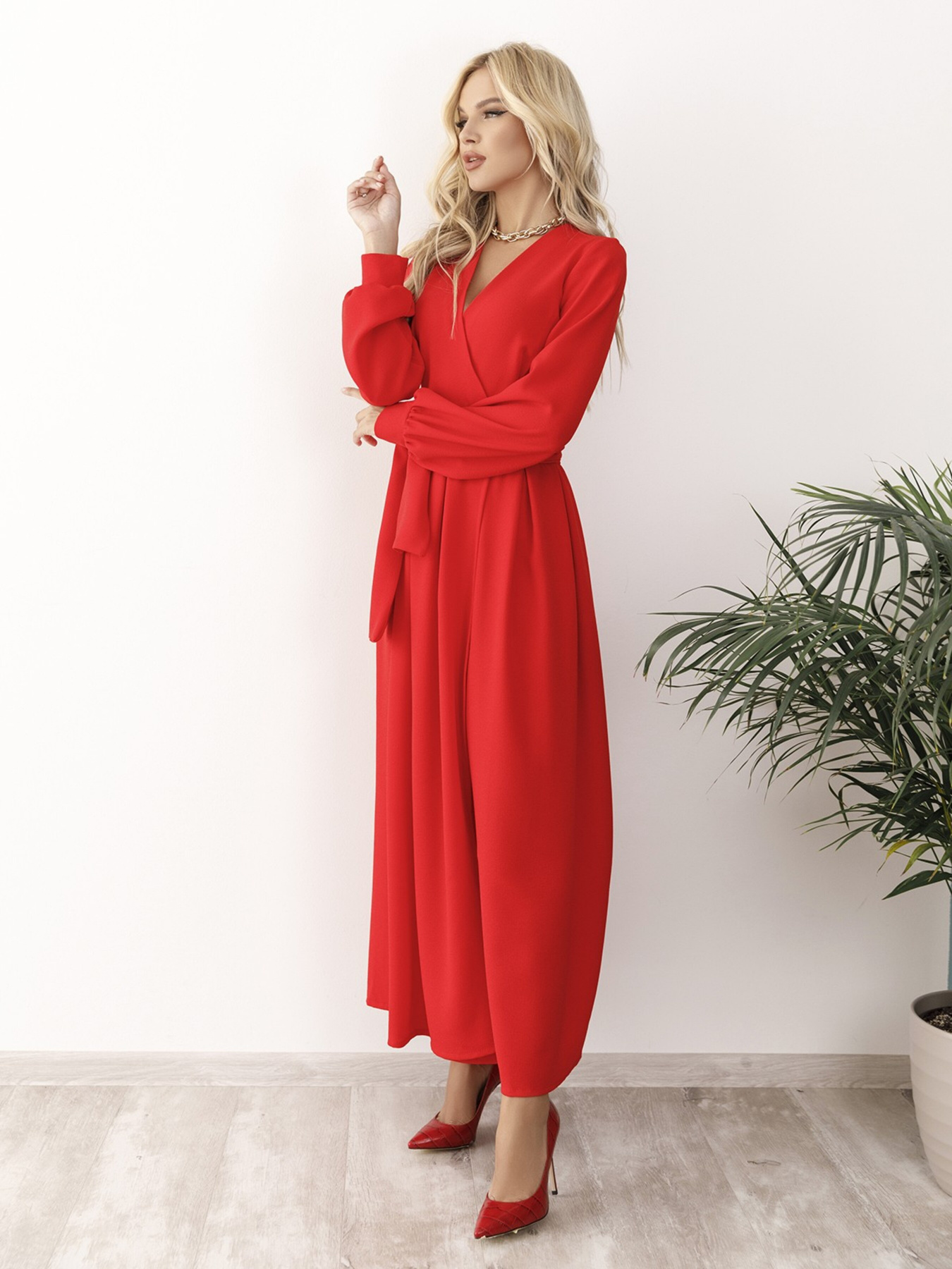 Платье макси ISSA Plus модель 12229_red Платье макси ISSA Plus модель 12229_red Фото