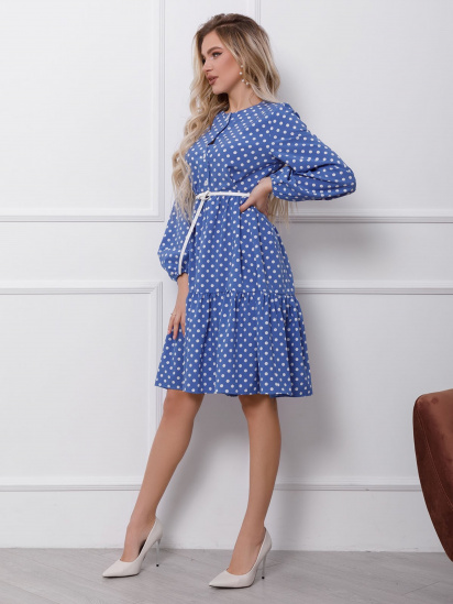 Сукня міні ISSA Plus модель 12404_lightblue — фото - INTERTOP