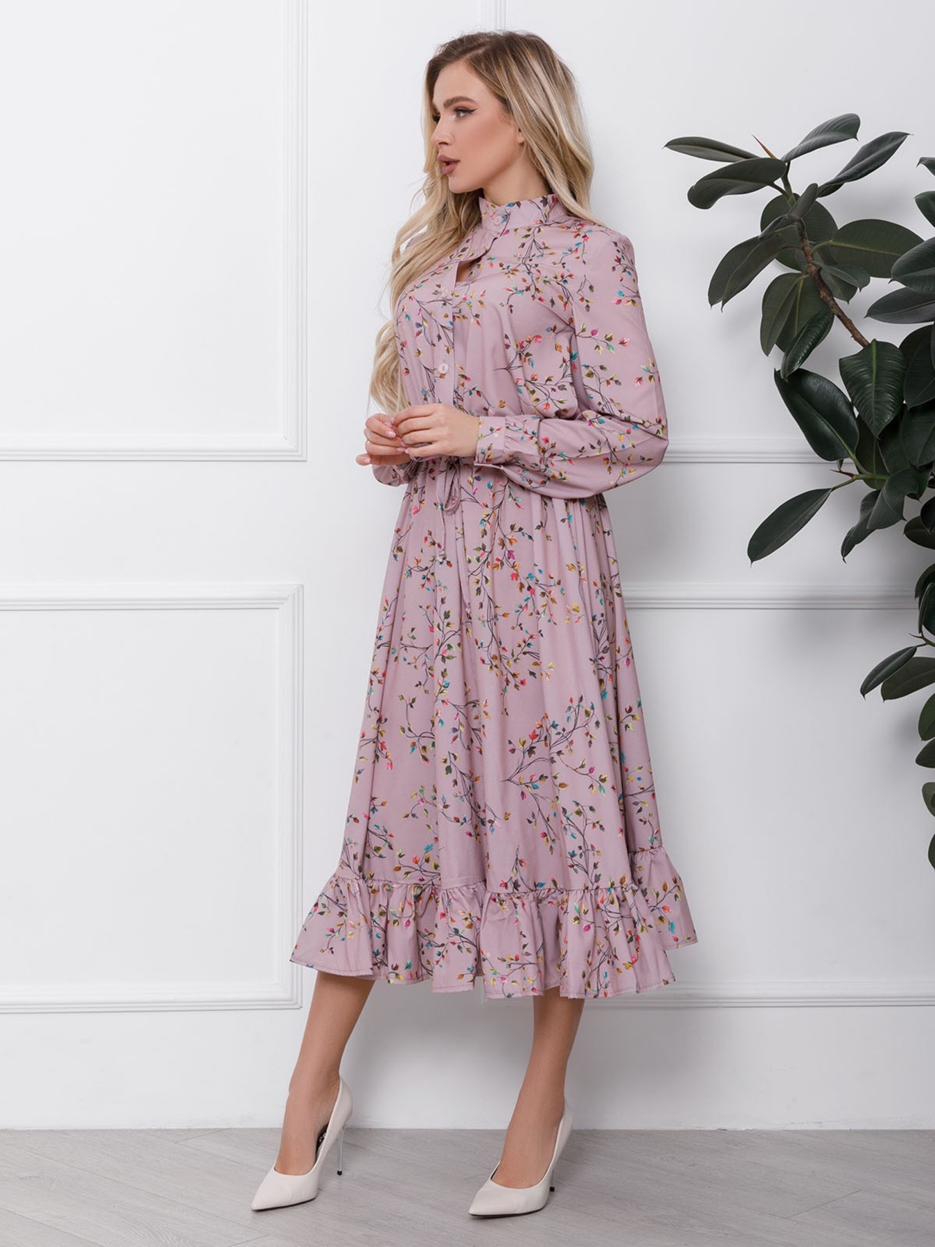 Платье миди ISSA Plus модель 12403_multicolor Платье миди ISSA Plus модель 12403_multicolor Фото