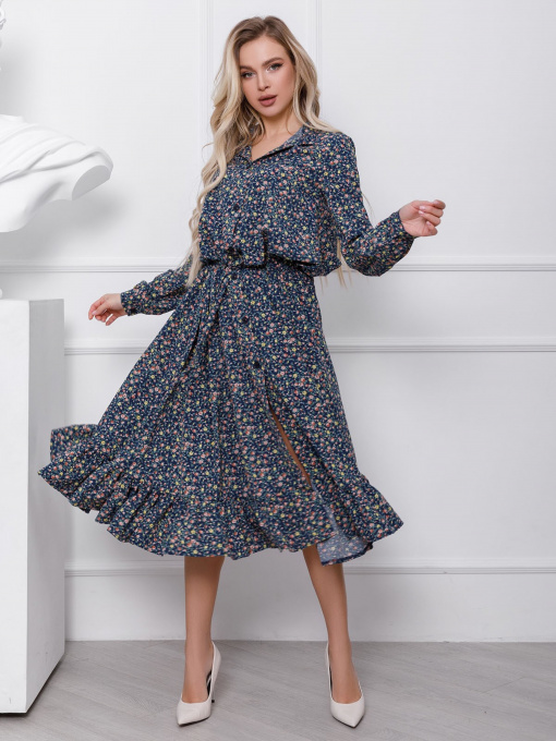 Сукня міді ISSA Plus модель 12402_multicolor Фото