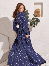 Платье макси ISSA Plus модель 13051_blue Фото