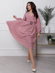 Сукня міді ISSA Plus модель 12415_beige Фото