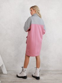 Сукня міні ISSA Plus модель 12289_greypink Фото