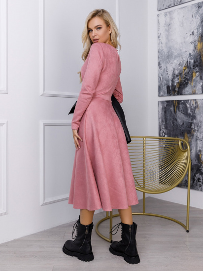 Сукня міді ISSA Plus модель 12284_pink — фото 3 - INTERTOP