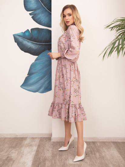 Сукня міді ISSA Plus модель 12518_pink — фото - INTERTOP