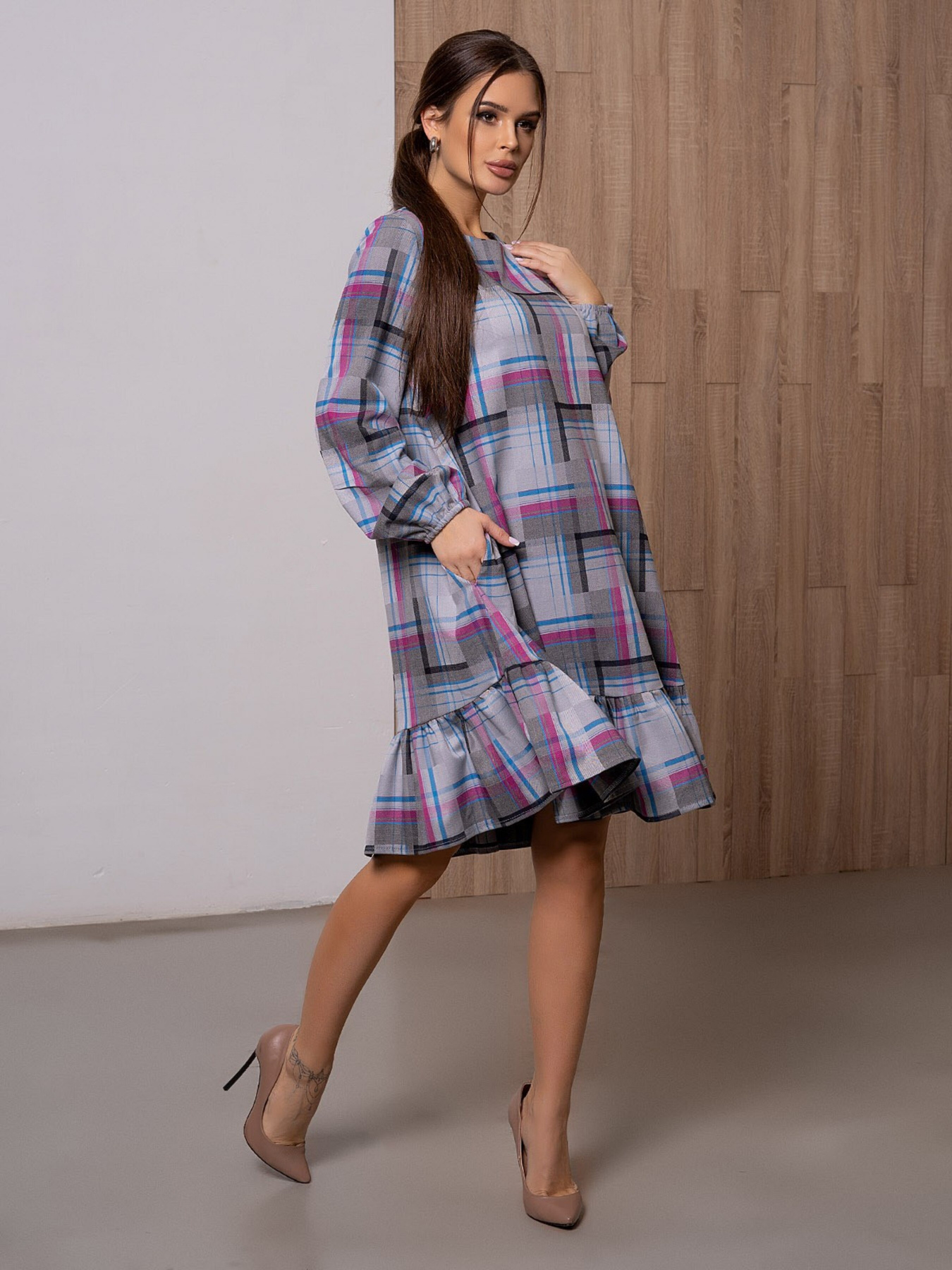 Платье мини ISSA Plus модель 13099_grey Фото