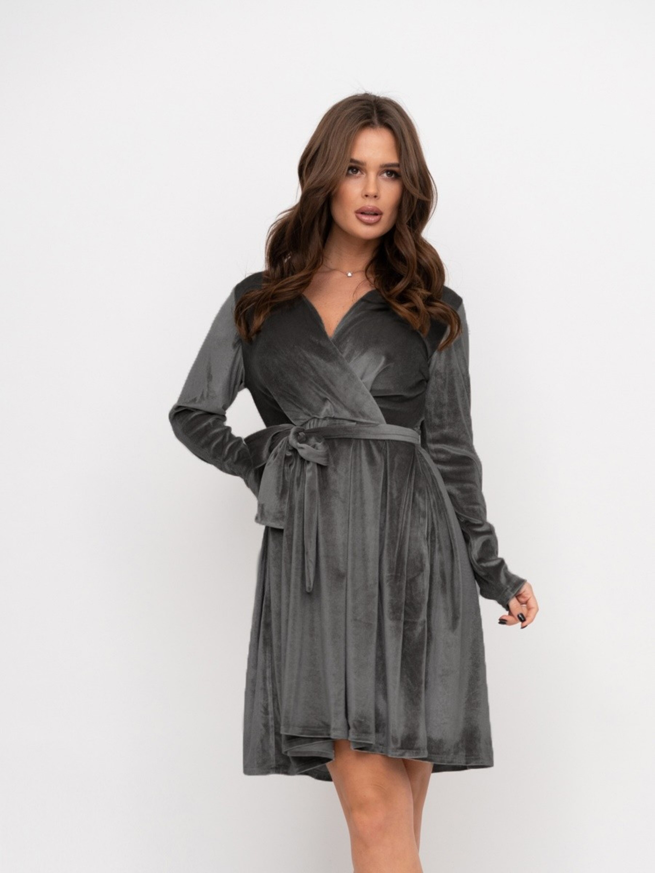 Платье мини ISSA Plus модель 11208_grey Фото