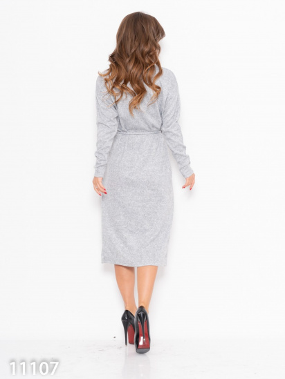 Сукня міді ISSA Plus модель 11107_grey — фото 3 - INTERTOP