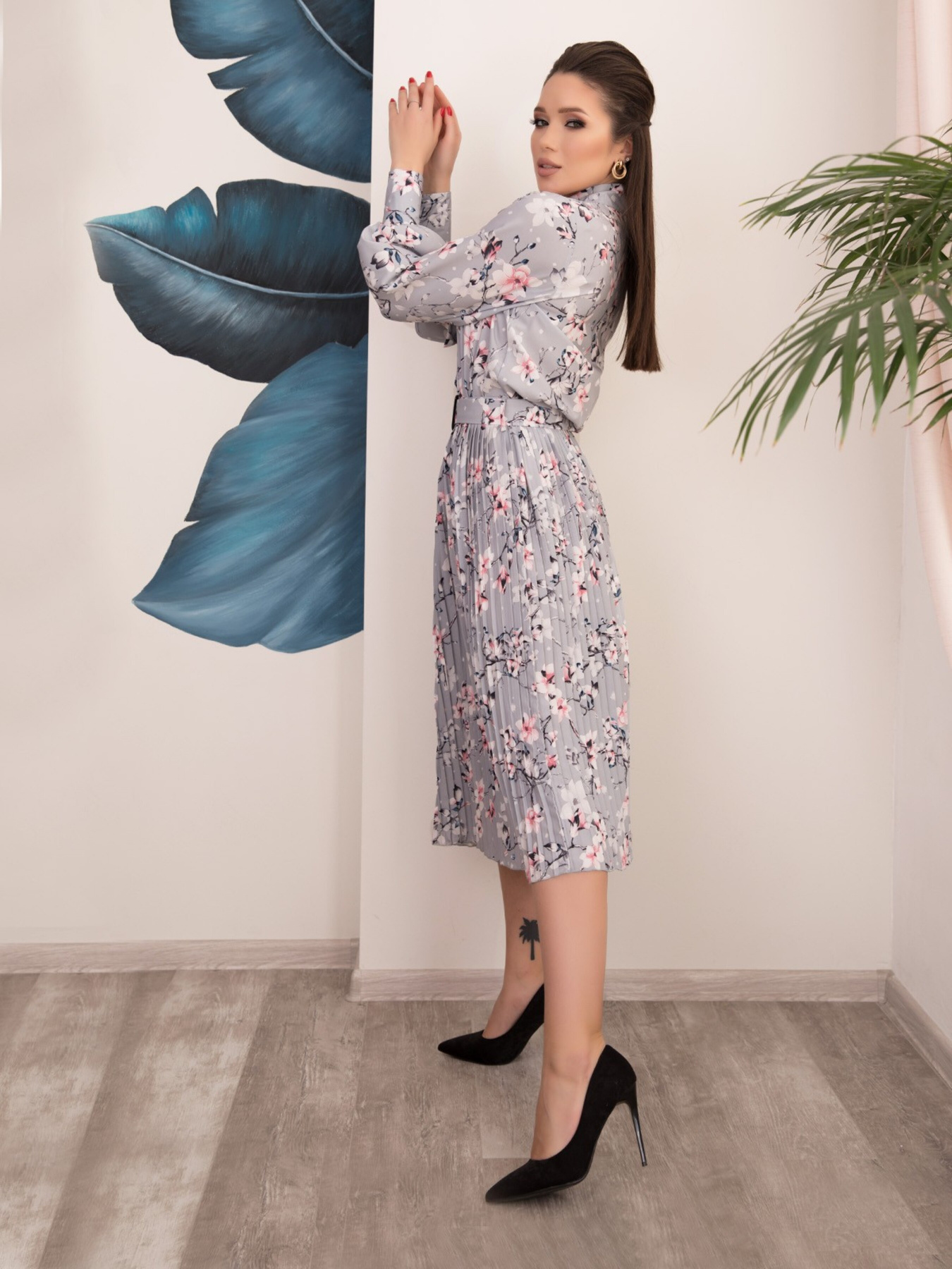 Сукня міді ISSA Plus модель 12516_grey Фото