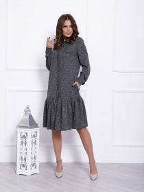 Сукня міді ISSA Plus модель 12328_grey Фото