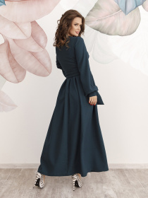 Платье макси ISSA Plus модель 12229_darkgreen Фото