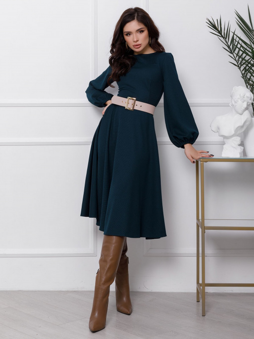 Платье миди ISSA Plus модель 12423_darkgreen Фото