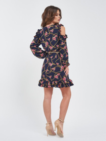 Сукня міні ISSA Plus модель 11444_darkblue Фото