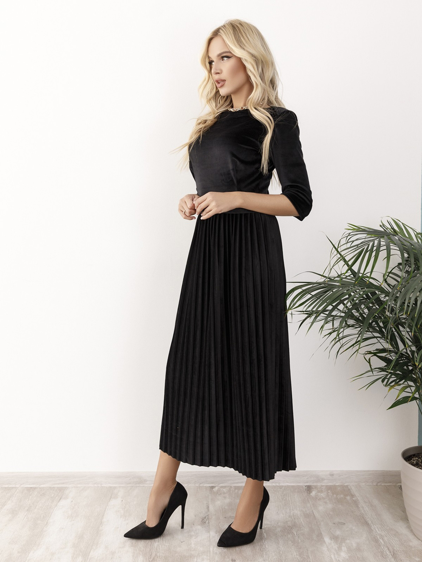 Сукня максі ISSA Plus модель 12248_black Фото