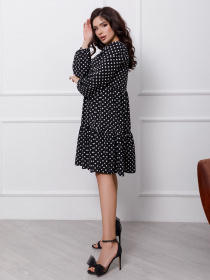 Платье мини ISSA Plus модель 12404_black Фото