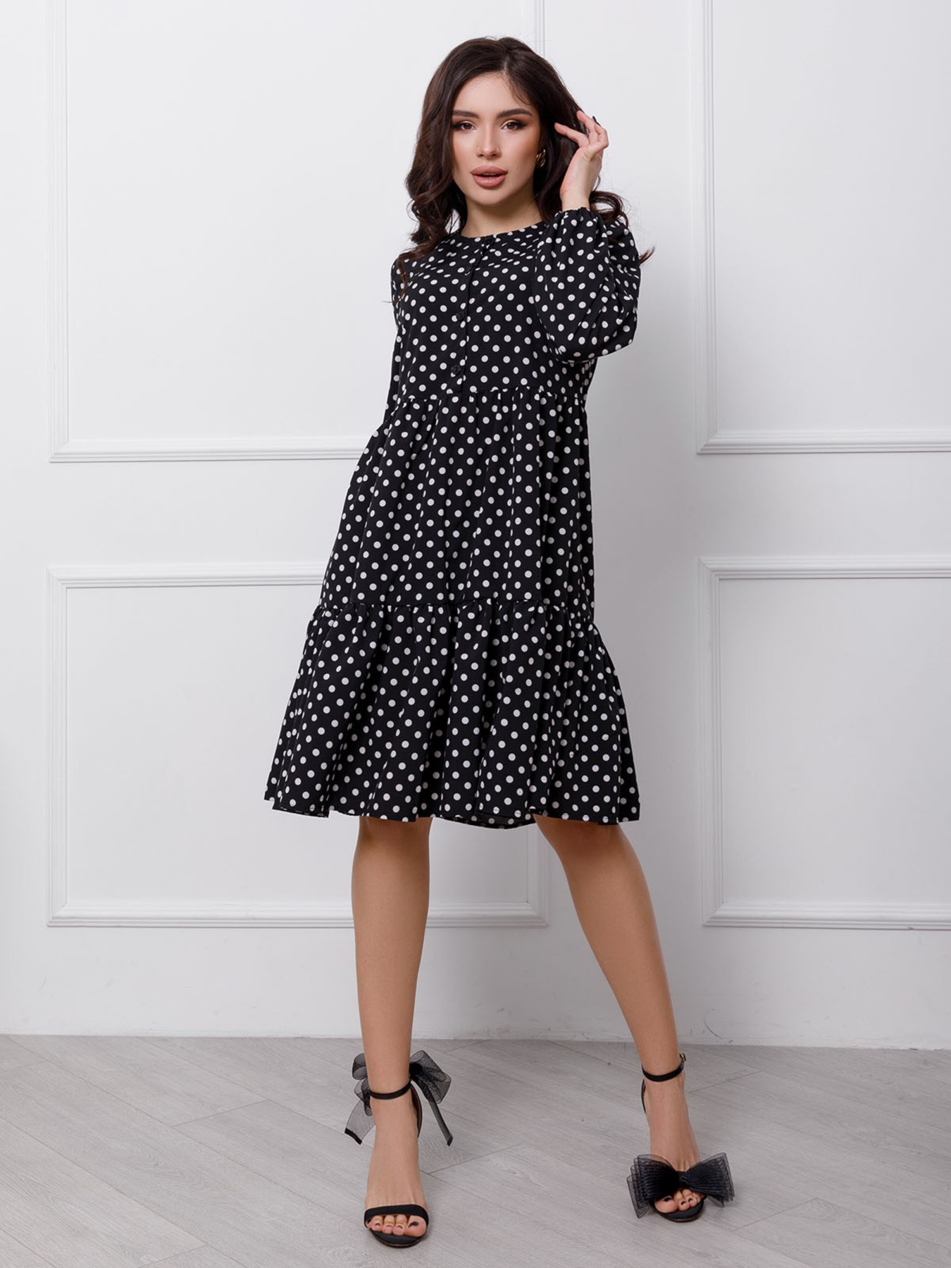 Сукня міні ISSA Plus модель 12404_black Фото