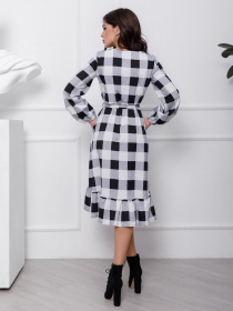 Сукня міді ISSA Plus модель 12426_multicolor Фото