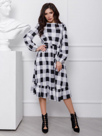 Сукня міді ISSA Plus модель 12426_multicolor Фото