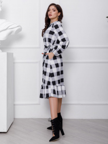 Сукня міді ISSA Plus модель 12426_multicolor Фото