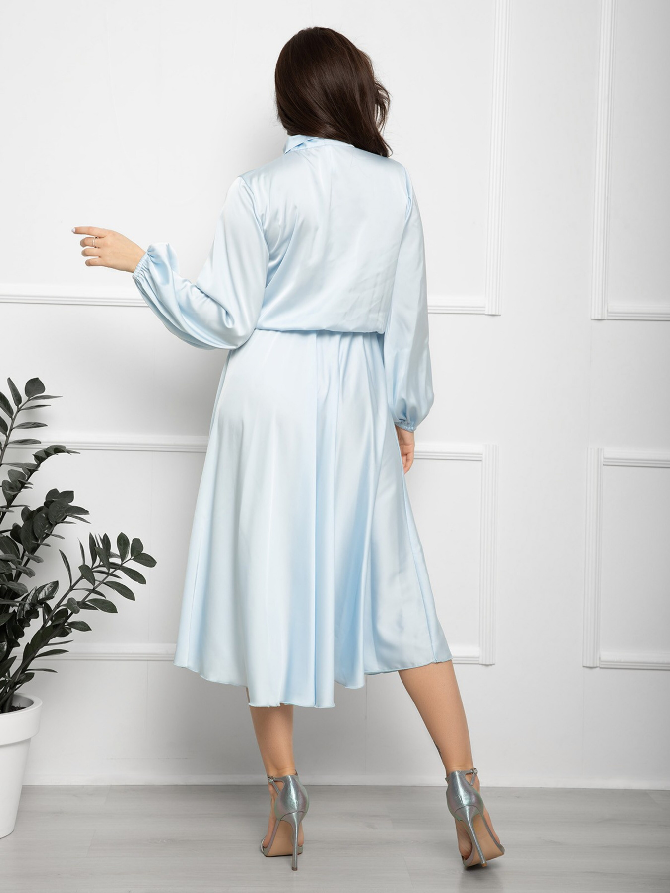 Сукня міді ISSA Plus модель 12380_lightblue Фото