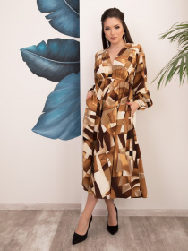 Платье миди ISSA Plus модель 12535_brown Фото