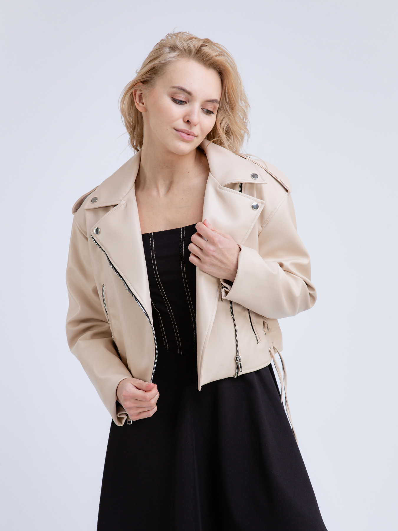 Куртка кожаная Romashka модель 208019504071 Фото