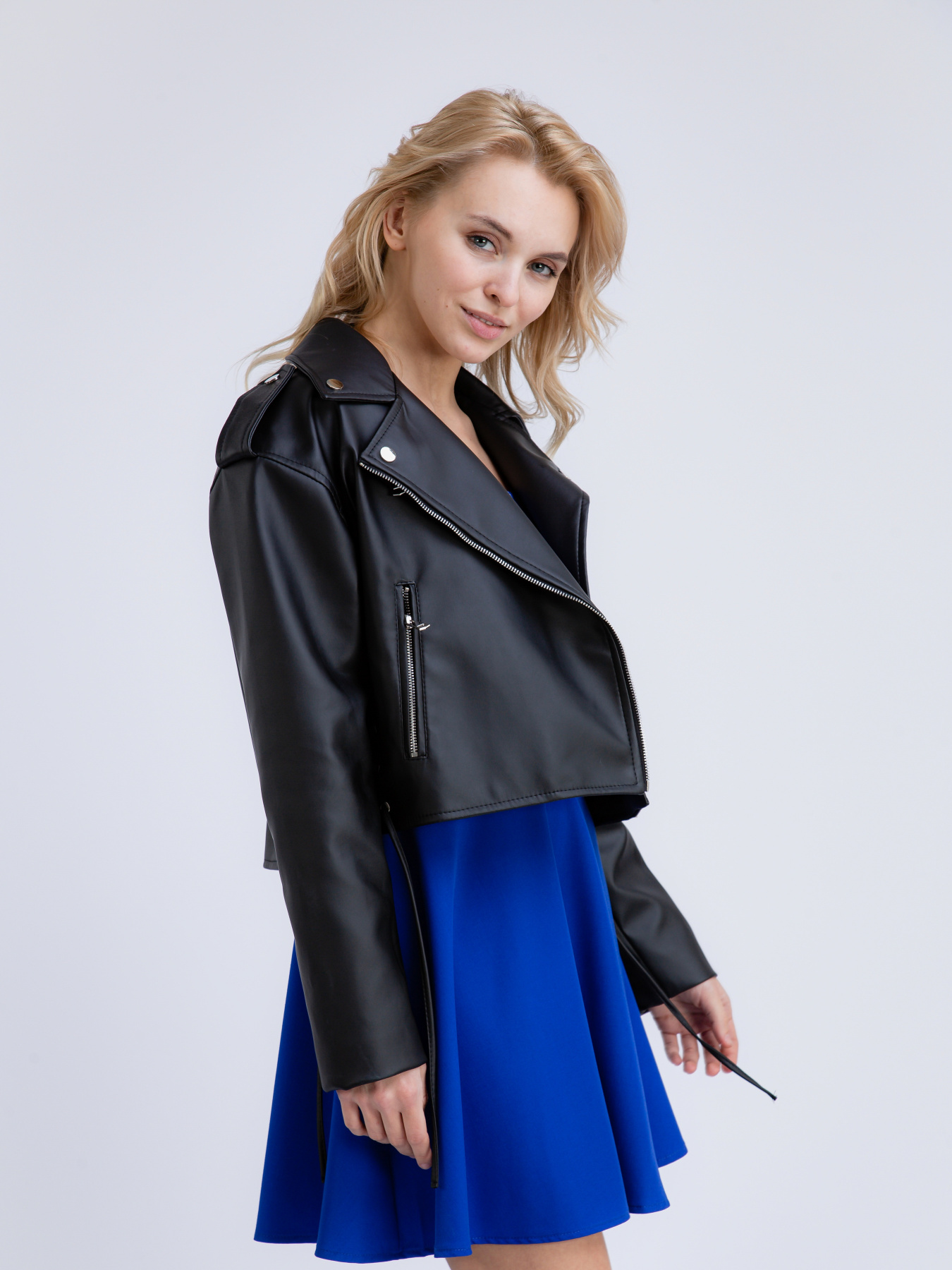 Куртка кожаная Romashka модель 208019504101 Фото