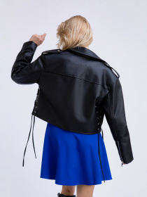 Куртка кожаная Romashka модель 208019504101 Фото