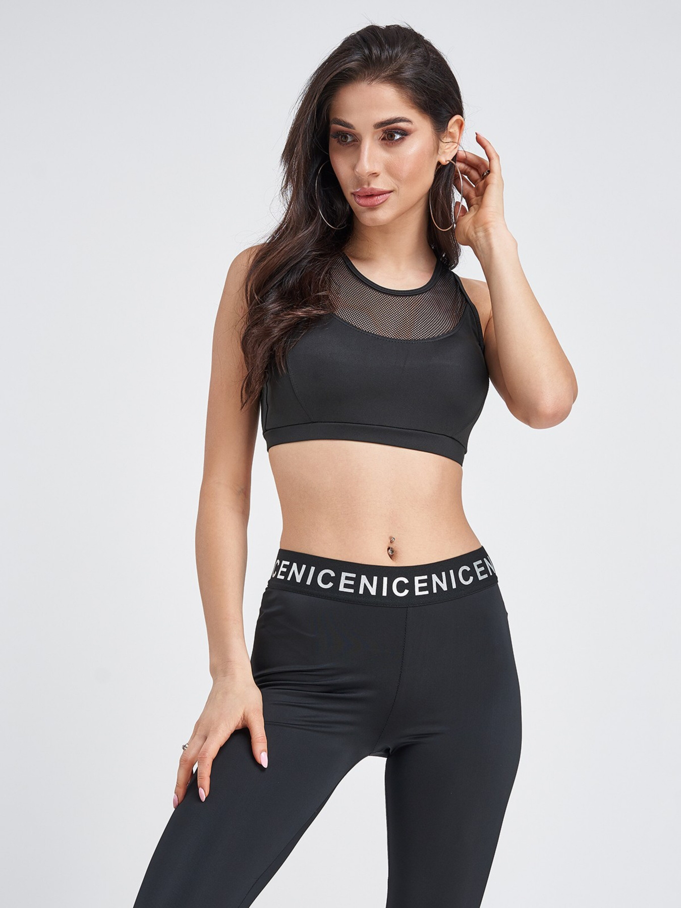 Спортивный топ ISSA Plus модель 11315_black Фото