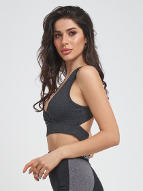 Спортивний топ ISSA Plus модель 11316_darkgray Спортивний топ ISSA Plus модель 11316_darkgray Фото