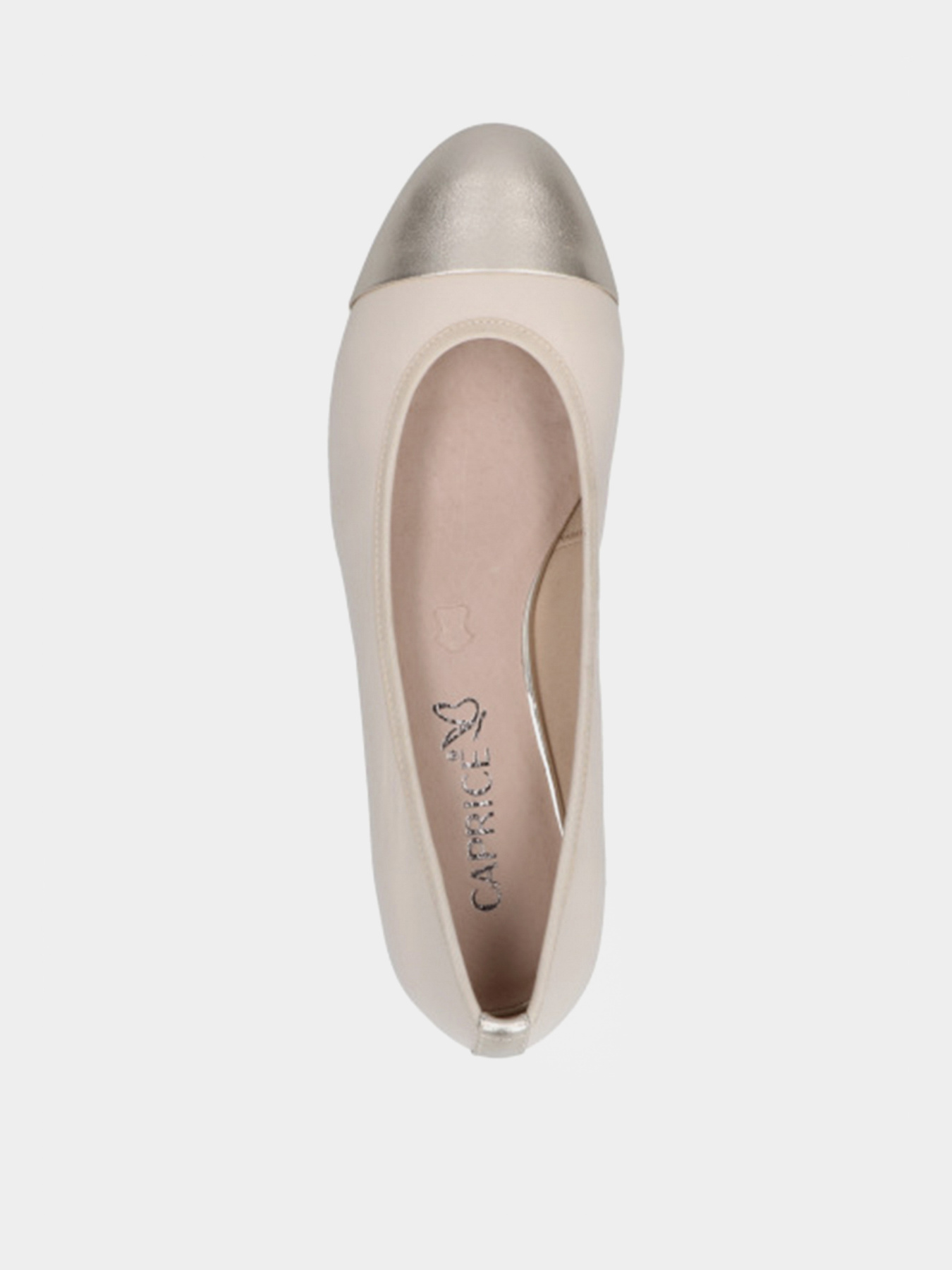 Туфли и лоферы Caprice модель 22300-26-491 CREAM/LT GOLD Фото