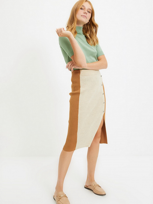 Юбки Trendyol модель TWOAW22ET0039/Camel Фото