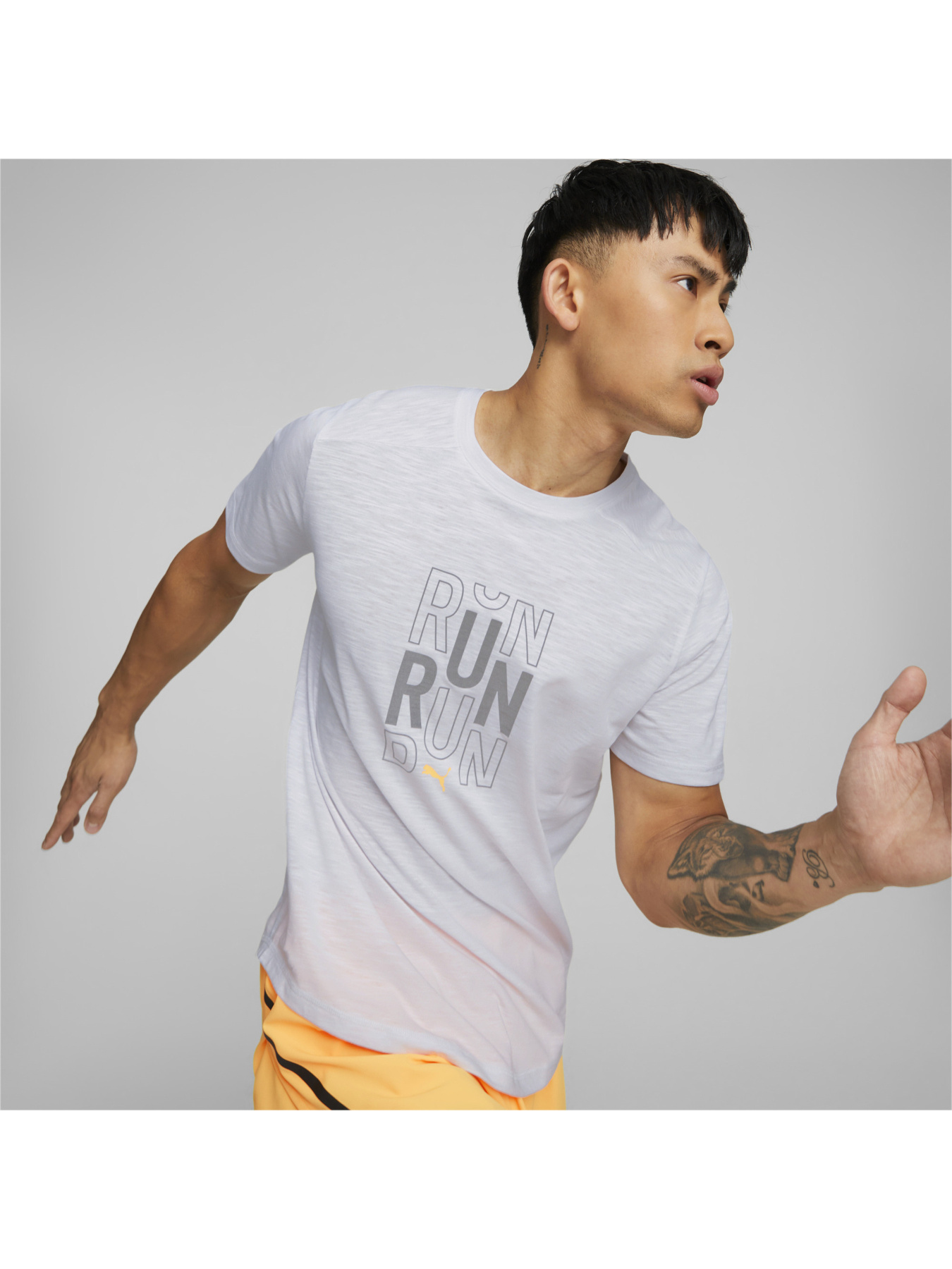 Футболки и поло PUMA Run Logo Ss Tee M модель 522423 Фото