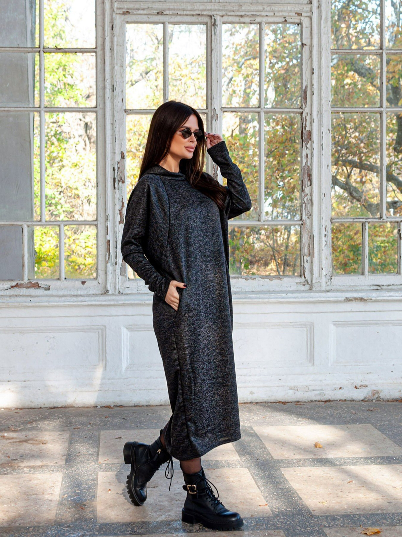 Сукня максі ISSA Plus модель 12131A_black Фото