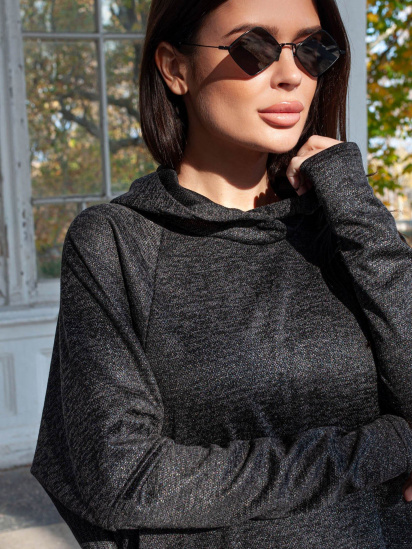 Платье макси ISSA Plus модель 12131A_black — фото 4 - INTERTOP