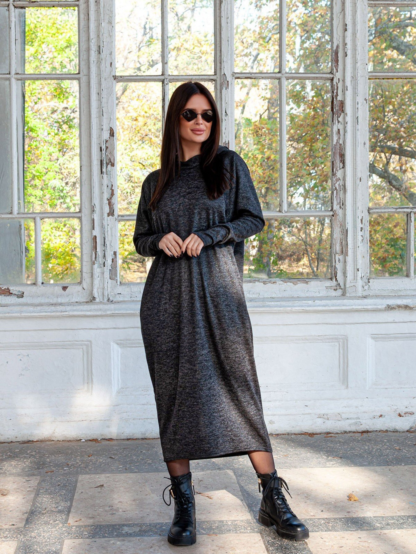 Сукня максі ISSA Plus модель 12131A_black Фото