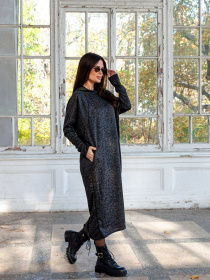 Сукня максі ISSA Plus модель 12131A_black Фото