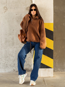 Кофта ISSA Plus модель 13579_brown Фото