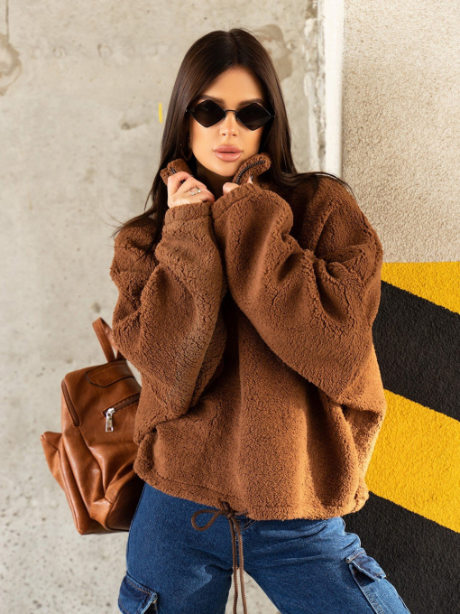 Кофта ISSA Plus модель 13579_brown Фото