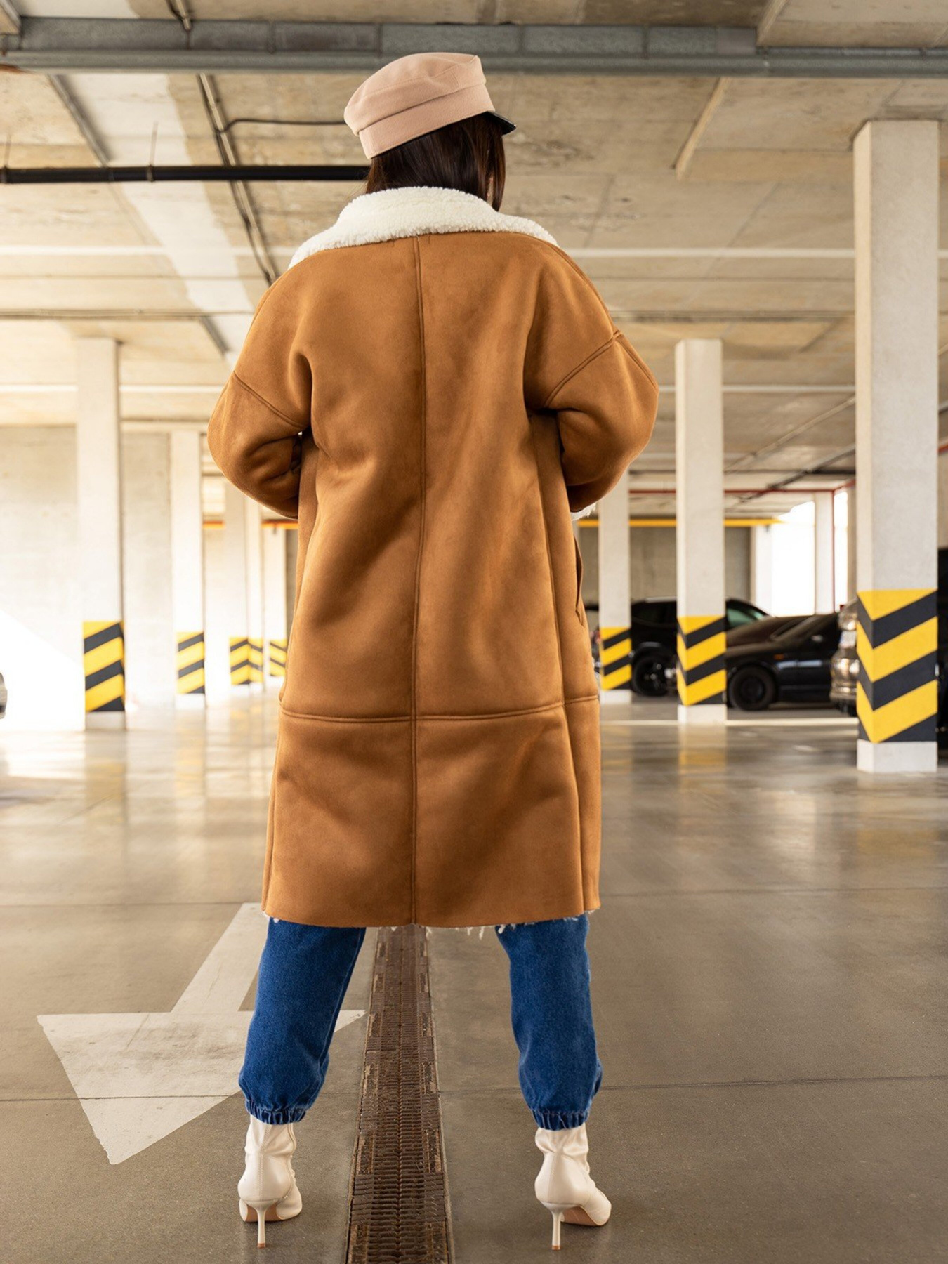 Дубленка ISSA Plus модель 13609_brown Фото